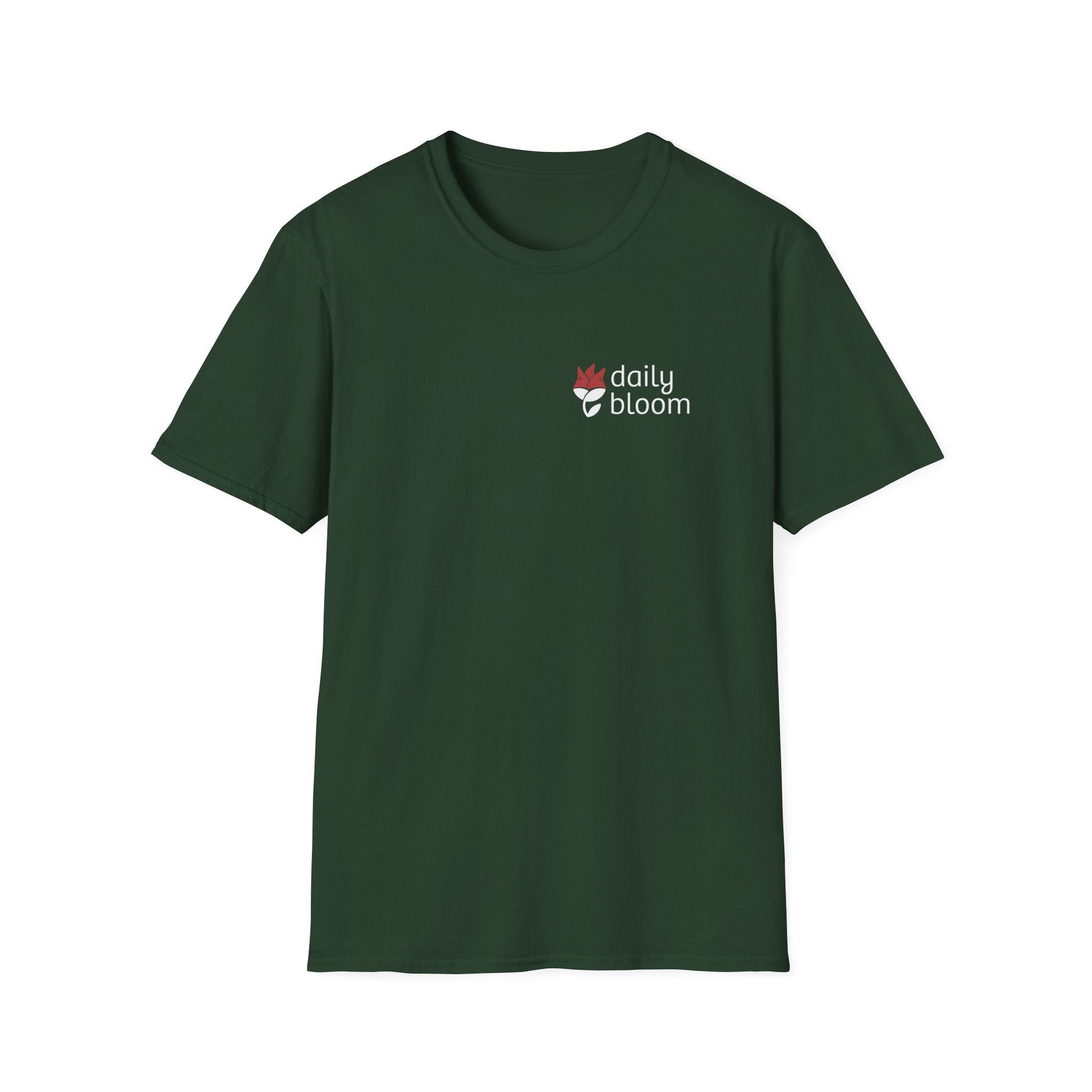 Daily Bloom Logo T-Shirt-Forest Green-Neurodiversity, ADHD & Autism Awareness & Acceptance by Daily Bloom