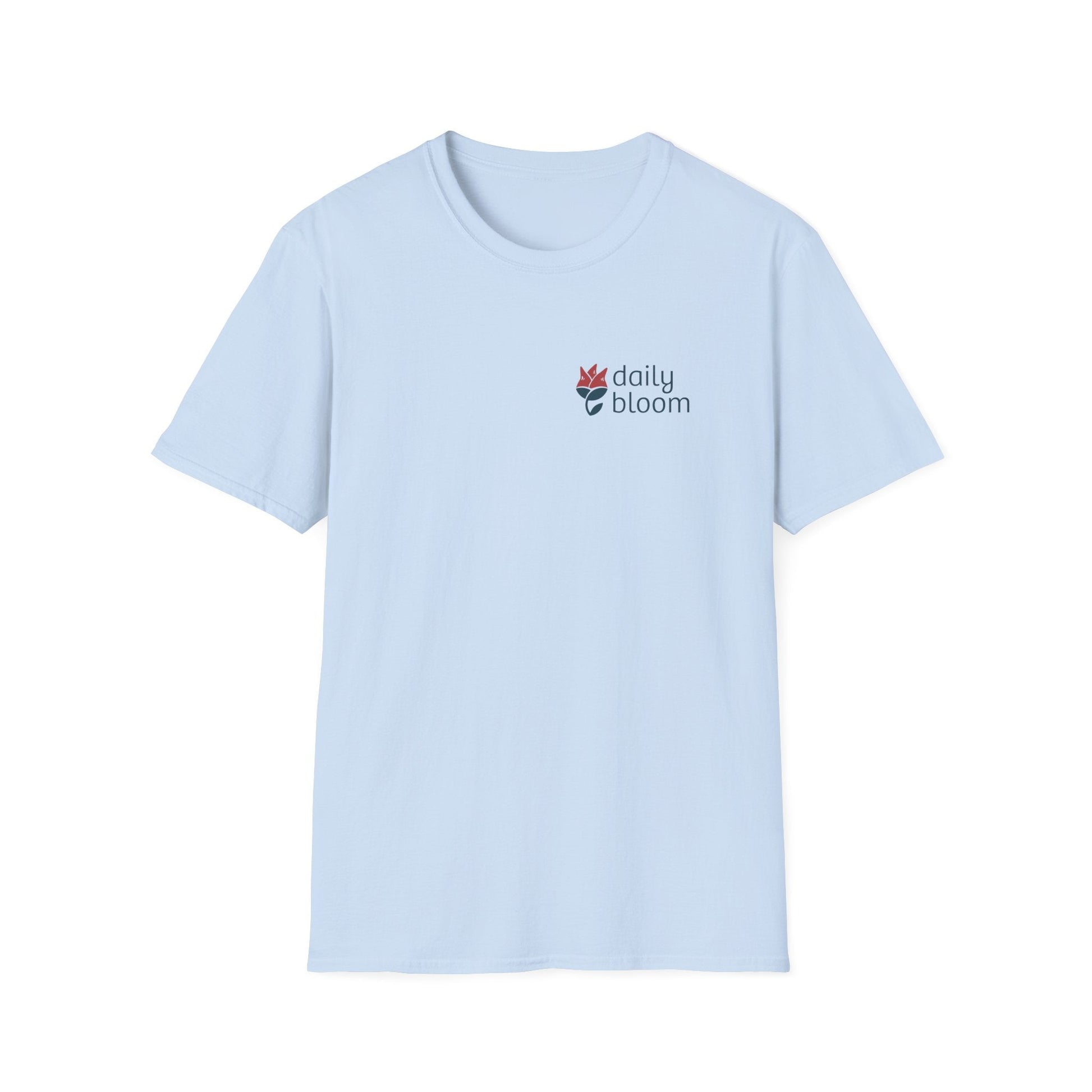 Daily Bloom Logo T-Shirt-Light Blue-Neurodiversity, ADHD & Autism Awareness & Acceptance by Daily Bloom