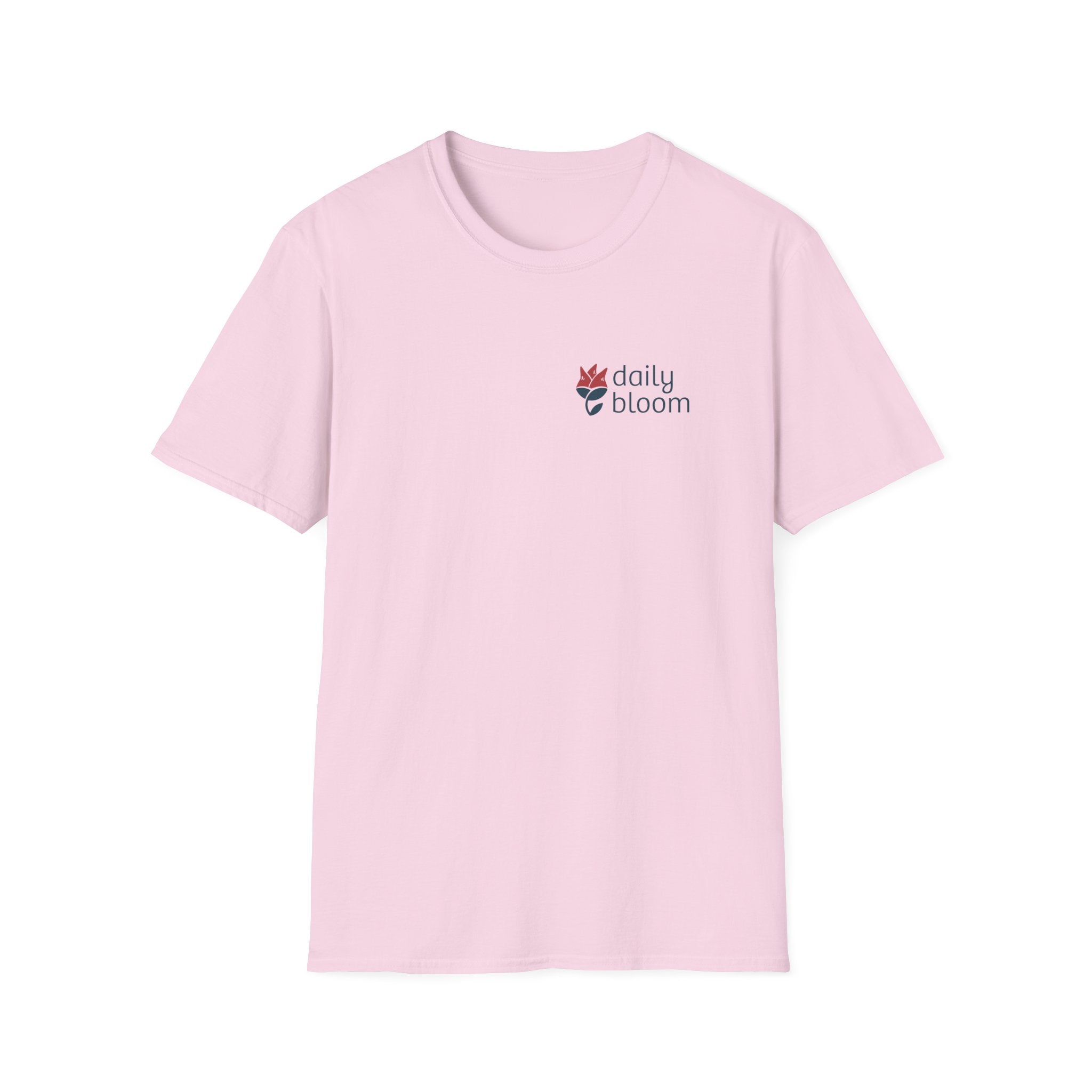 Daily Bloom Logo T-Shirt-Light Pink-Neurodiversity, ADHD & Autism Awareness & Acceptance by Daily Bloom