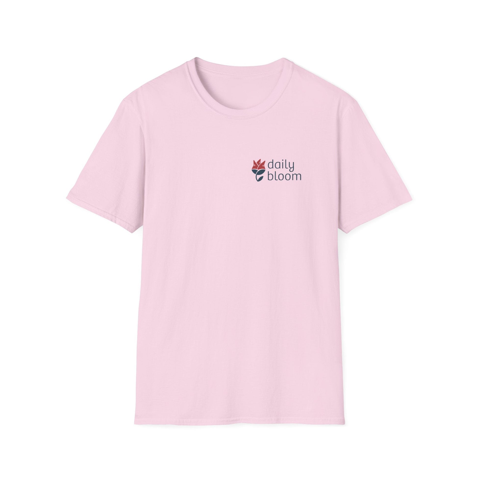 Daily Bloom Logo T-Shirt-Light Pink-Neurodiversity, ADHD & Autism Awareness & Acceptance by Daily Bloom