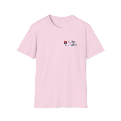 Daily Bloom Logo T-Shirt-Light Pink-Neurodiversity, ADHD & Autism Awareness & Acceptance by Daily Bloom