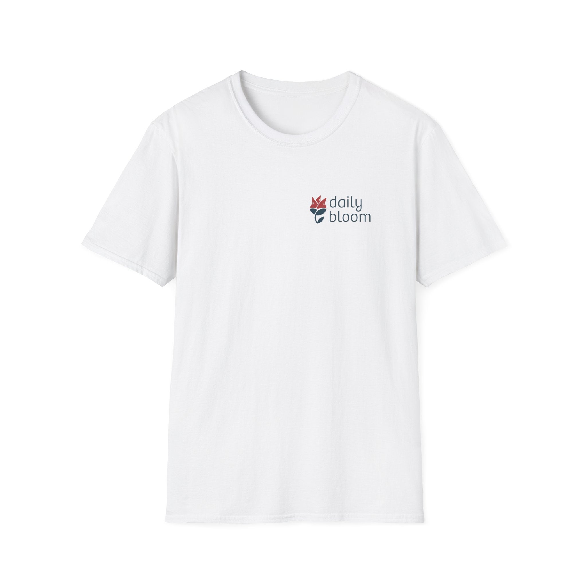 Daily Bloom Logo T-Shirt-White-Neurodiversity, ADHD & Autism Awareness & Acceptance by Daily Bloom