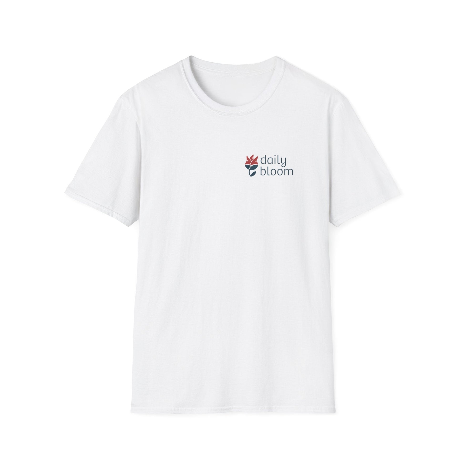 Daily Bloom Logo T-Shirt-White-Neurodiversity, ADHD & Autism Awareness & Acceptance by Daily Bloom
