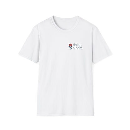 Daily Bloom Logo T-Shirt-White-Neurodiversity, ADHD & Autism Awareness & Acceptance by Daily Bloom