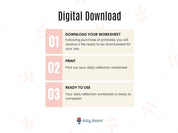Daily Reflection Worksheet for Kids-Neurodiversity, ADHD & Autism Awareness & Acceptance Digital Download by Daily Bloom