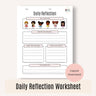 Autism Digital Download - Daily Reflection Worksheet for Kids - Daily Bloom