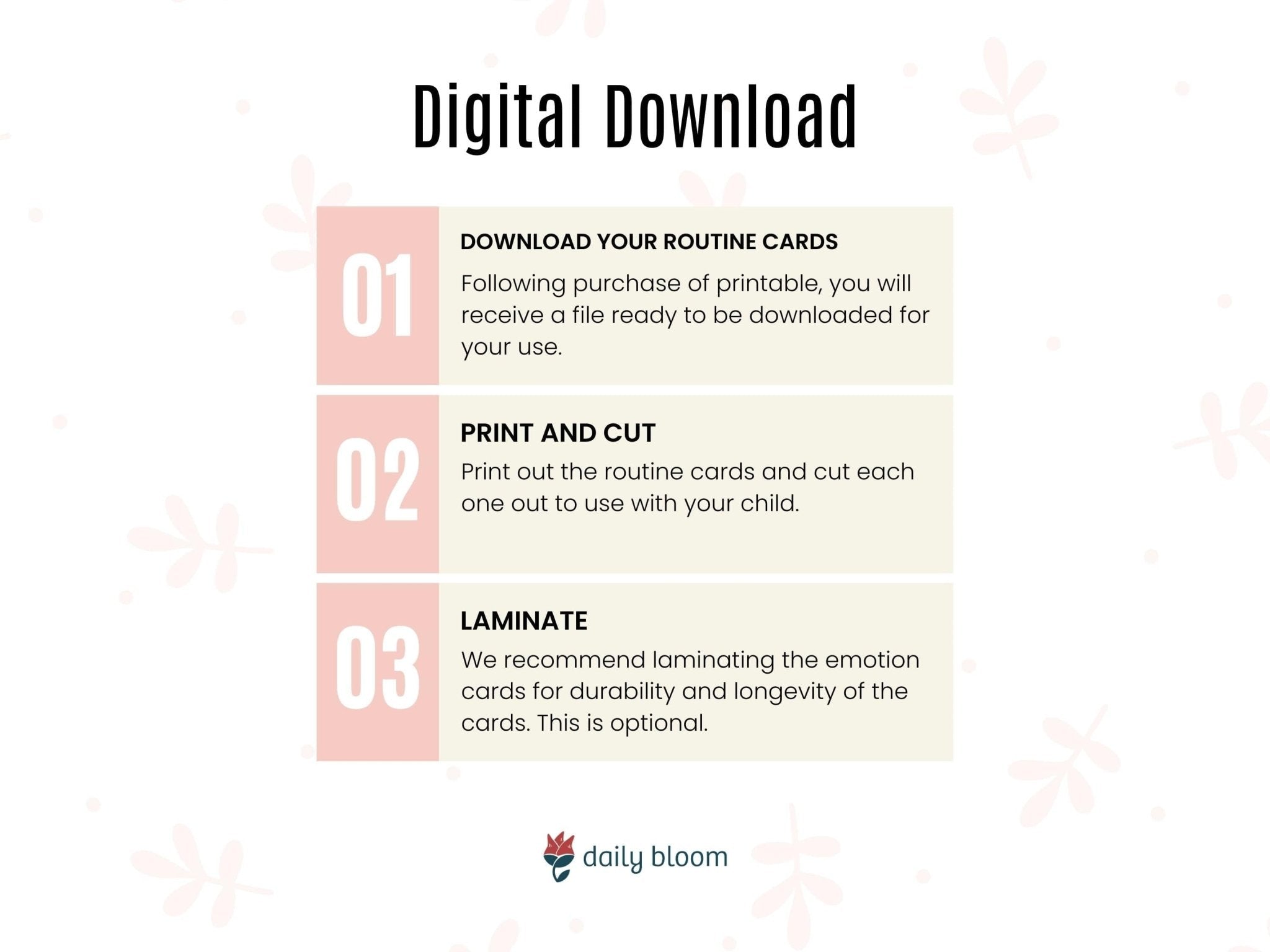Autism Digital Download - Daily Routine Cards for Kids - Daily Bloom