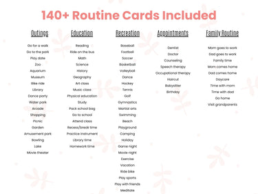 Autism Digital Download - Daily Routine Cards for Kids - Daily Bloom