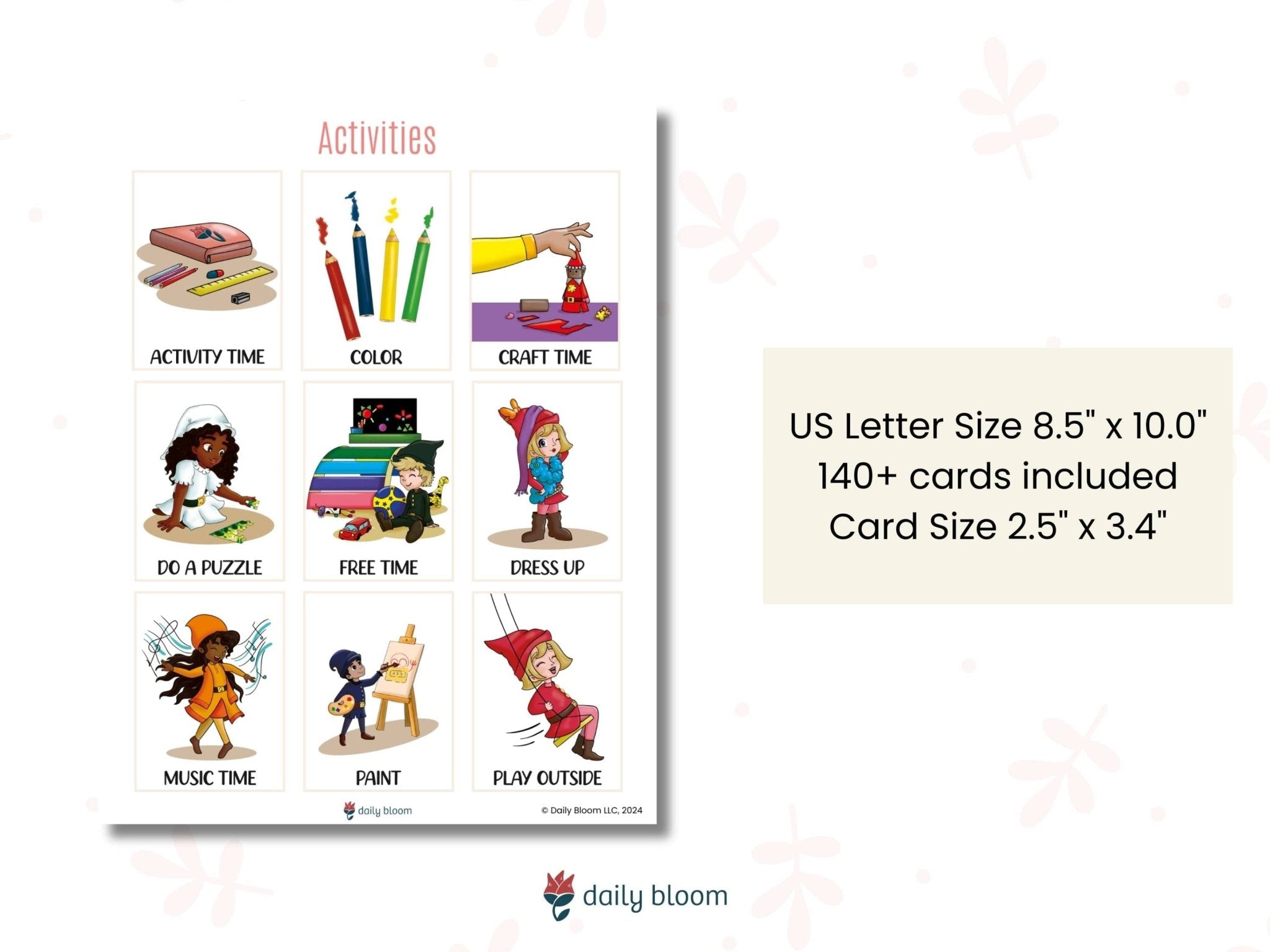 Autism Digital Download - Daily Routine Cards for Kids - Daily Bloom