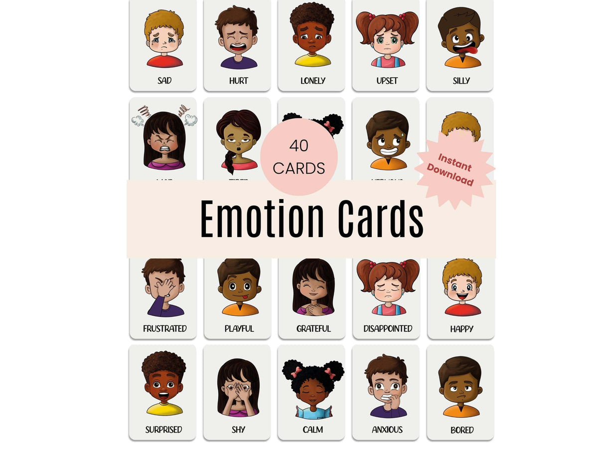 Emotion Flashcards for Kids | Feelings Cards | Daily Bloom