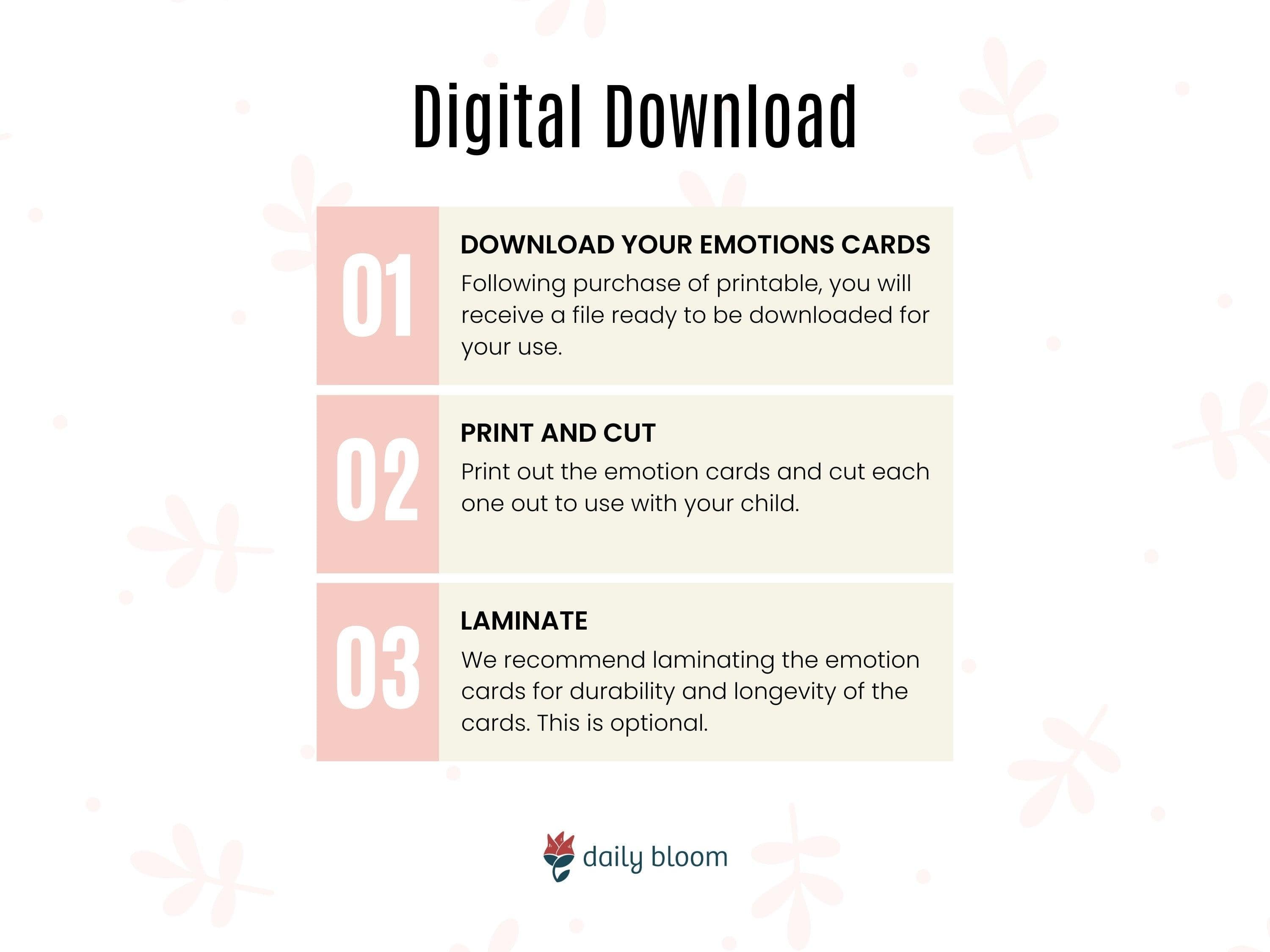 Emotion Flashcards for Kids-Neurodiversity, ADHD & Autism Awareness & Acceptance Digital Download by Daily Bloom