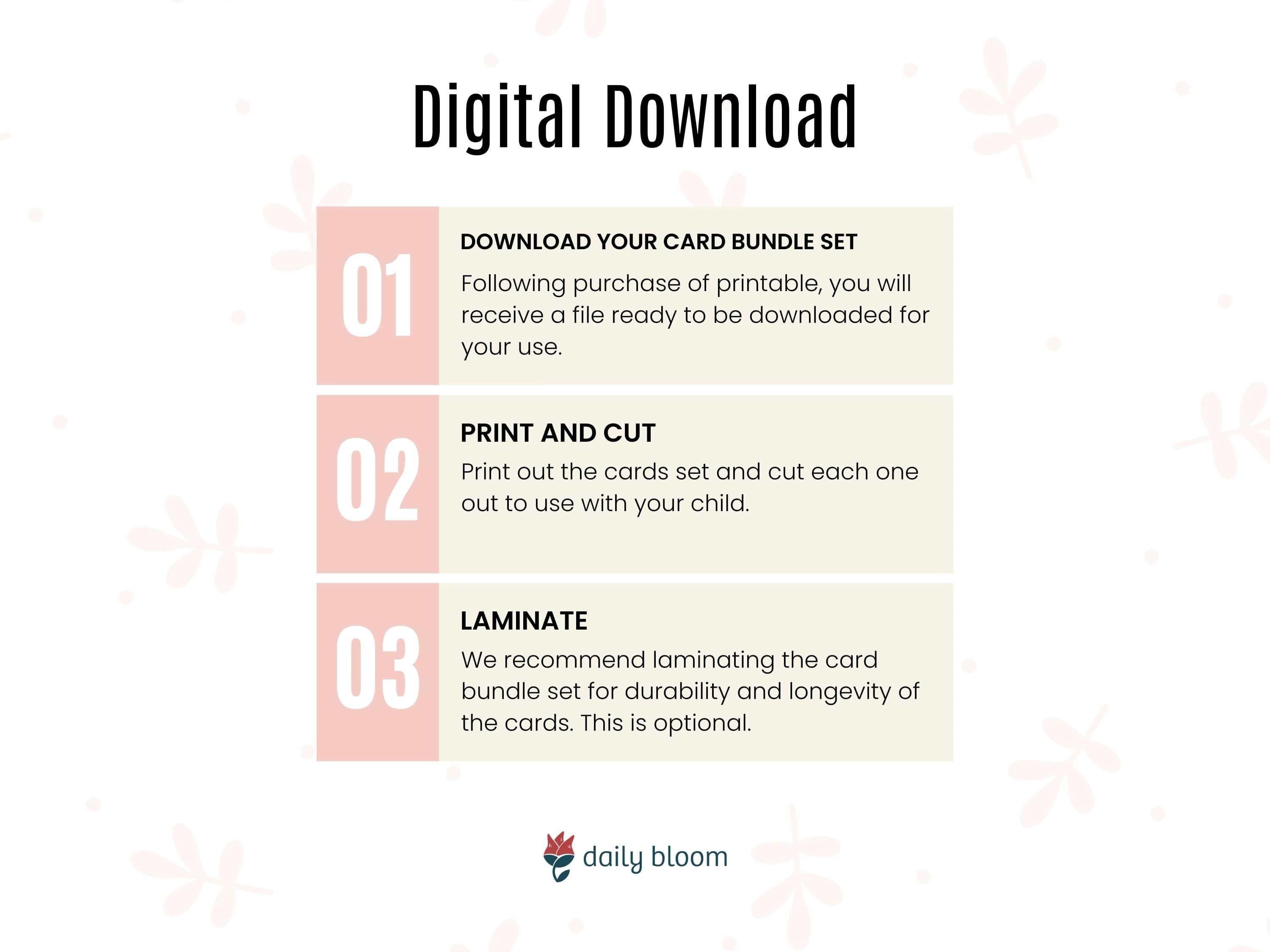 Flash Card Bundle - Set of 2 - Coping Skills & Emotions Cards-Neurodiversity, ADHD & Autism Awareness & Acceptance Digital Download by Daily Bloom