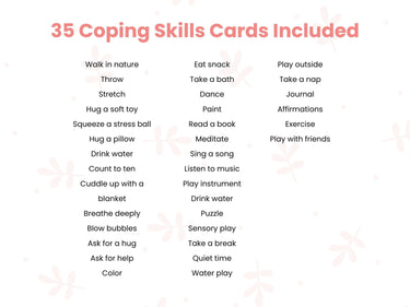 Autism Digital Download - Flash Card Bundle - Set of 2 - Coping Skills & Emotions Cards - Daily Bloom
