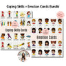 Autism Digital Download - Flash Card Bundle - Set of 2 - Coping Skills & Emotions Cards - Daily Bloom