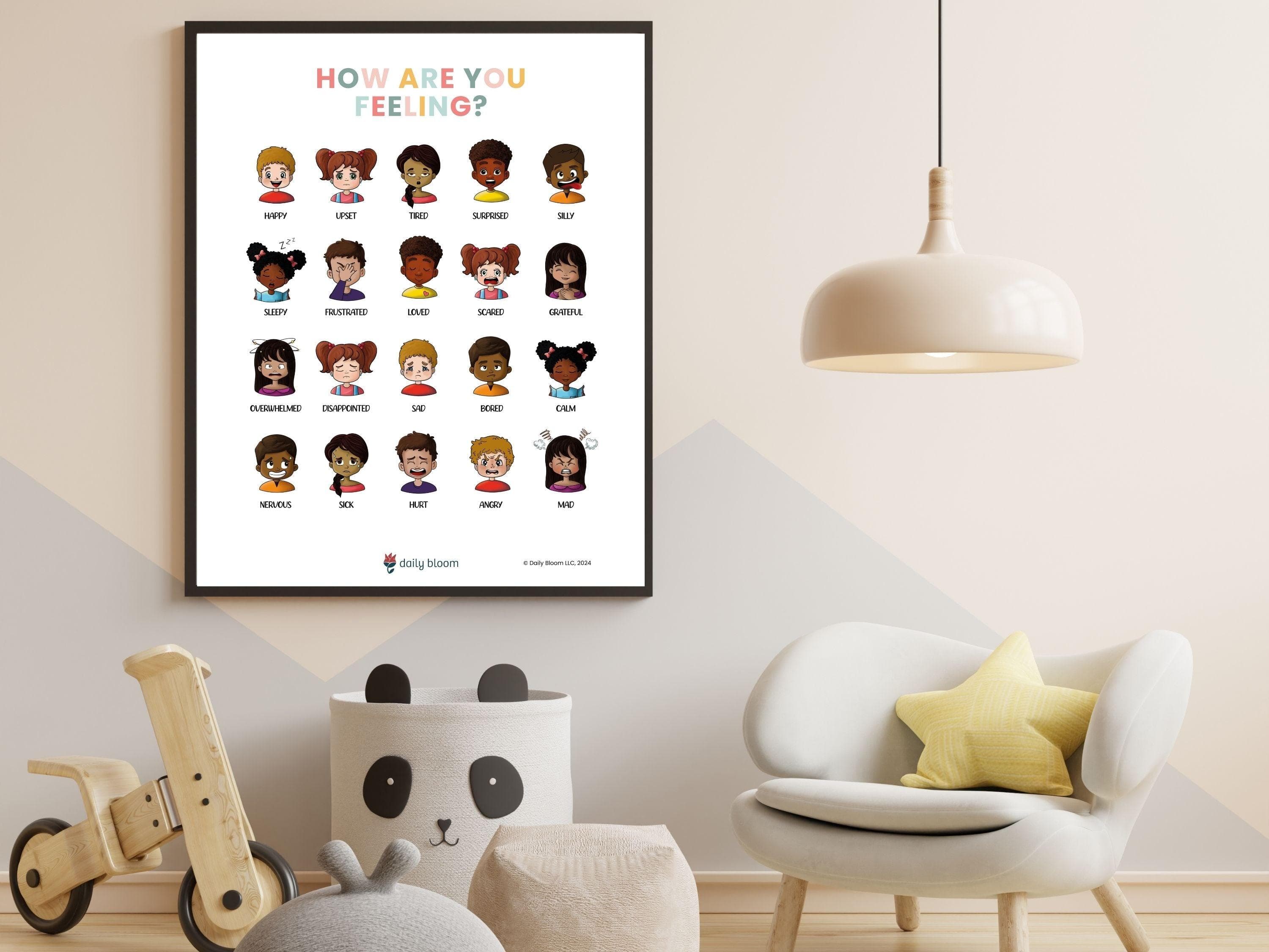 How Are You Feeling (Poster Download)-Neurodiversity, ADHD & Autism Awareness & Acceptance Digital Download by Daily Bloom