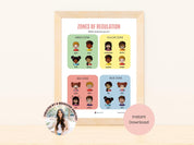 Zones Of Regulation For Kids (Poster Download)-Neurodiversity, ADHD & Autism Awareness & Acceptance Digital Download by Daily Bloom