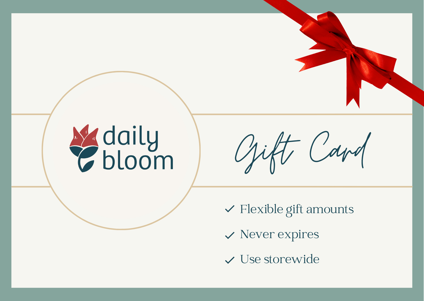Daily Bloom Gift Card-Neurodiversity, ADHD & Autism Awareness & Acceptance Gift Card by Daily Bloom
