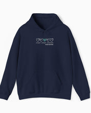Autism Hoodie By Daily Bloom Accept Adapt Advocate Love Hearts Hoodie Navy / S