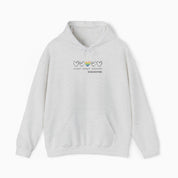 Autism Hoodie By Daily Bloom Accept Adapt Advocate Rainbow Love Heart Hoodie Ash / S