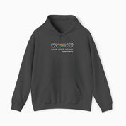 Autism Hoodie By Daily Bloom Accept Adapt Advocate Rainbow Love Heart Hoodie Dark Heather / S
