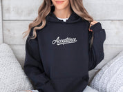 Acceptance Grunge Script Hoodie-Neurodiversity, ADHD & Autism Awareness & Acceptance Hoodie by Daily Bloom