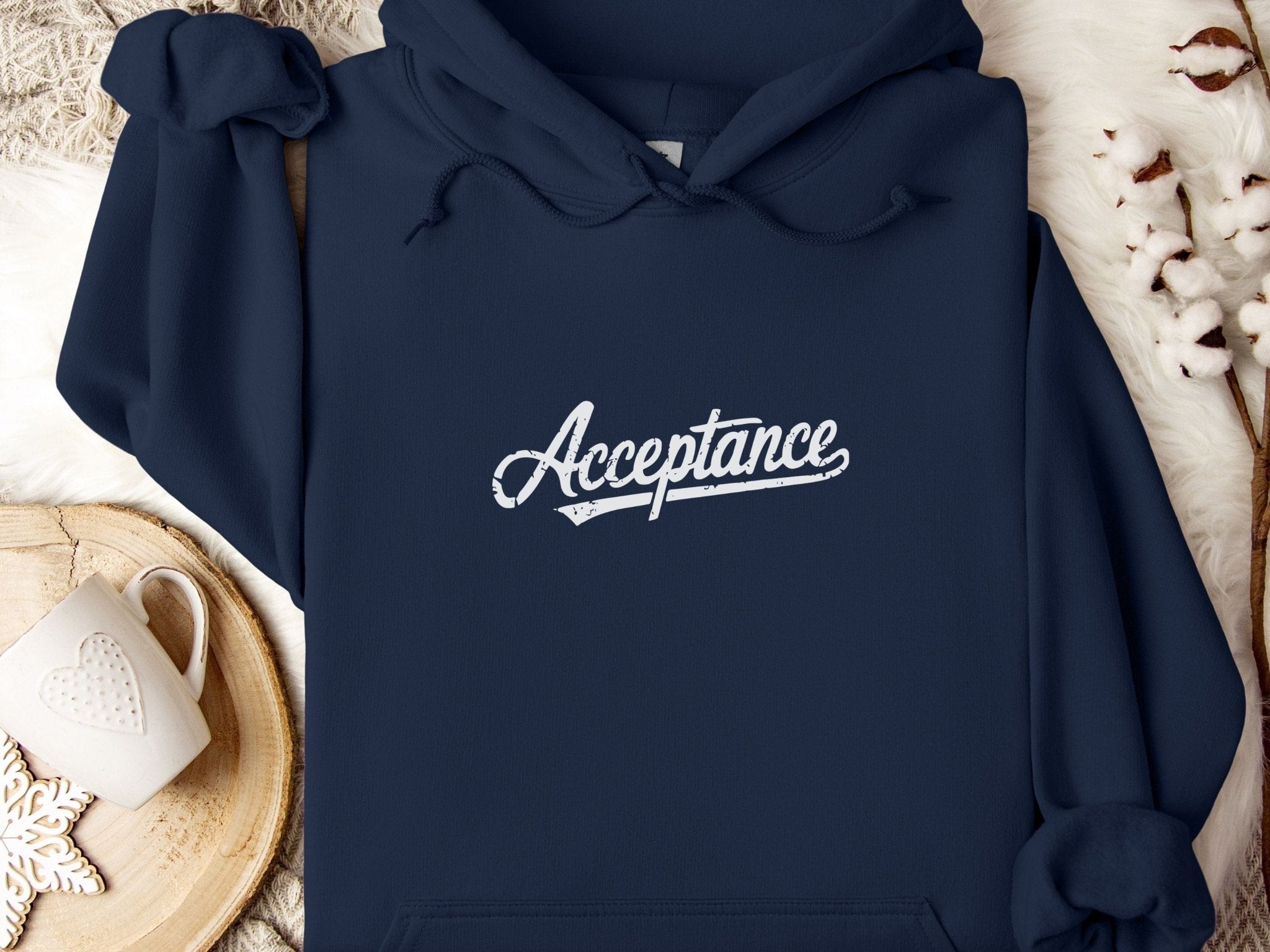 Autism Hoodie - Acceptance Grunge Script Hoodie - Daily Bloom