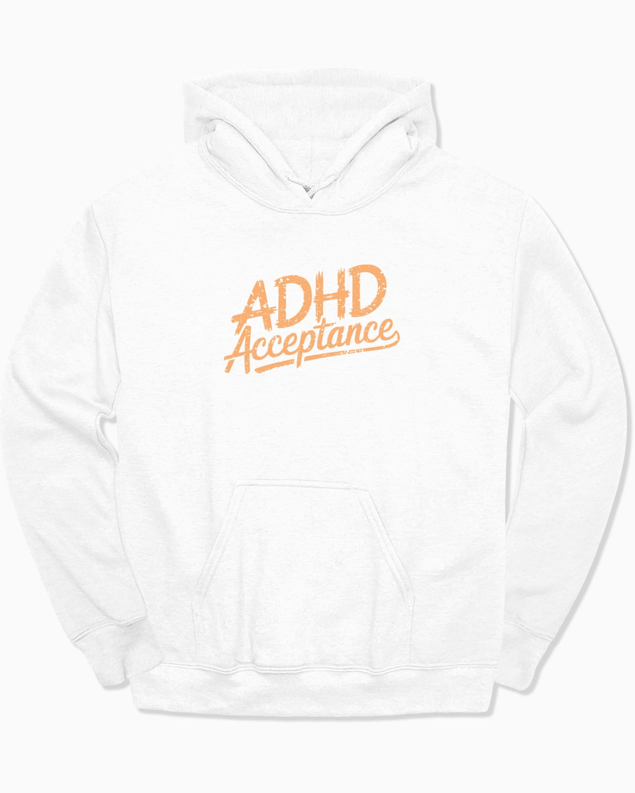 Autism Hoodie By Daily Bloom ADHD Acceptance Grunge Style Hoodie White / S