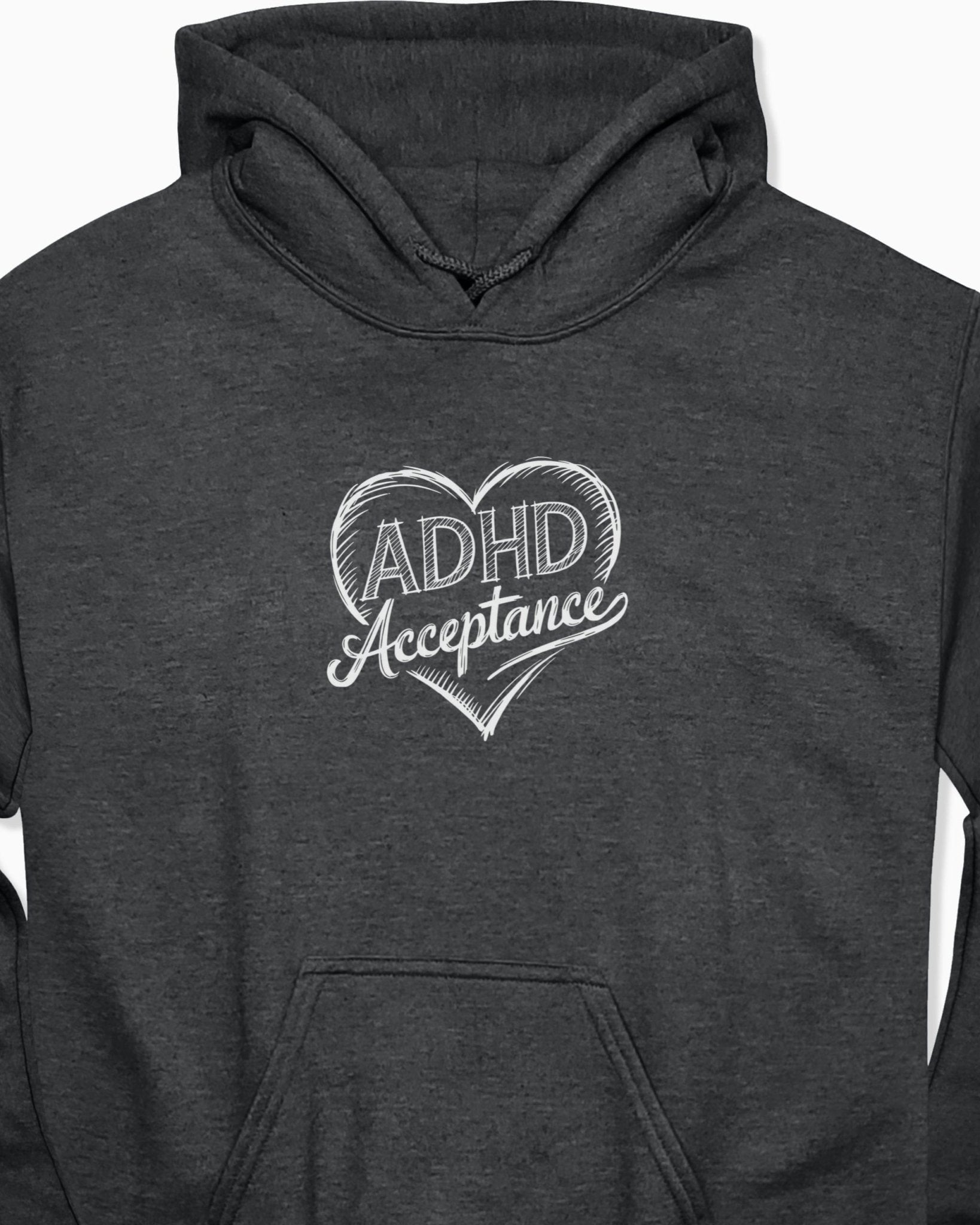 Autism Hoodie - ADHD Acceptance Love Heart Sketch Hoodie - Daily Bloom