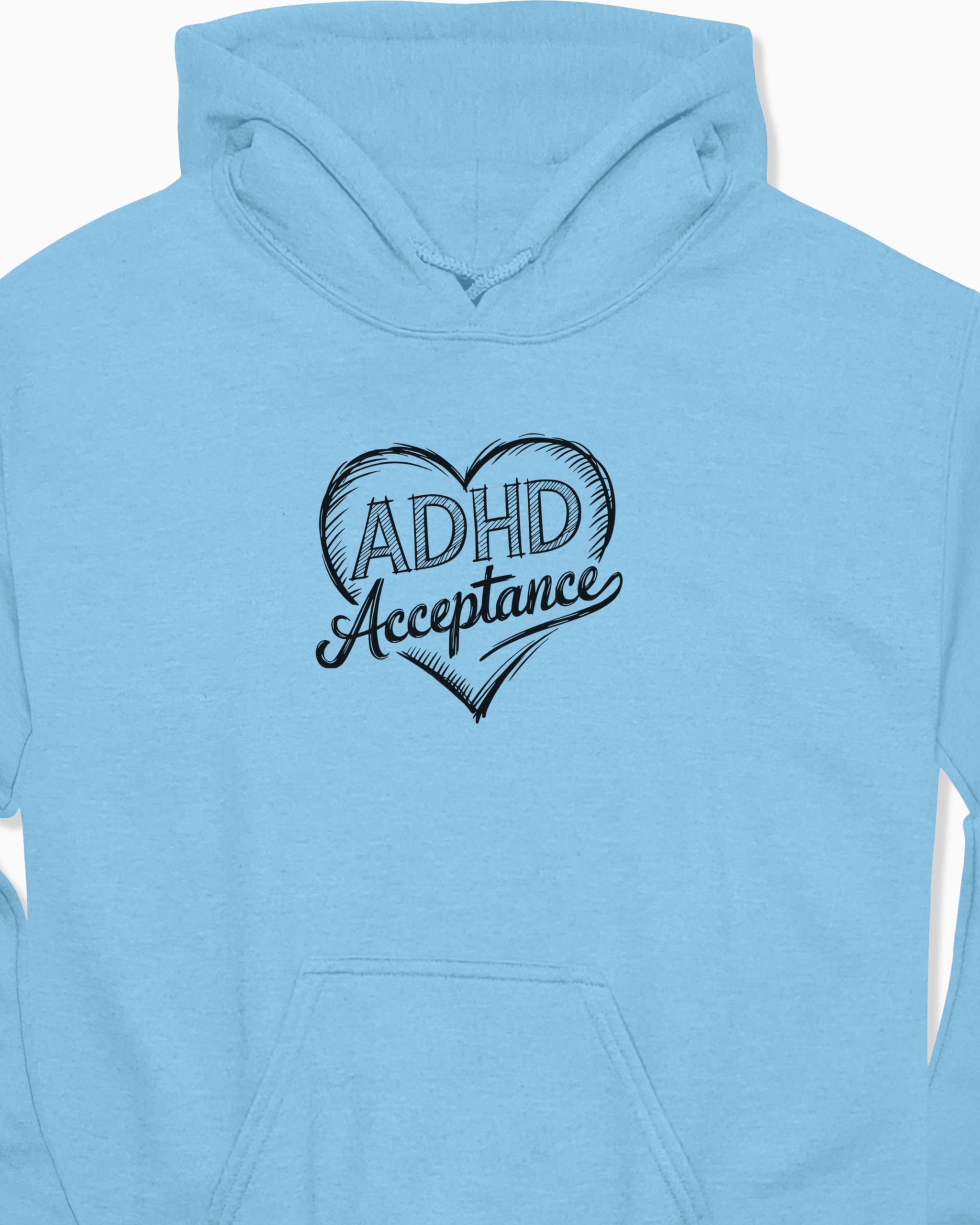 Autism Hoodie By Daily Bloom ADHD Acceptance Love Heart Sketch Hoodie