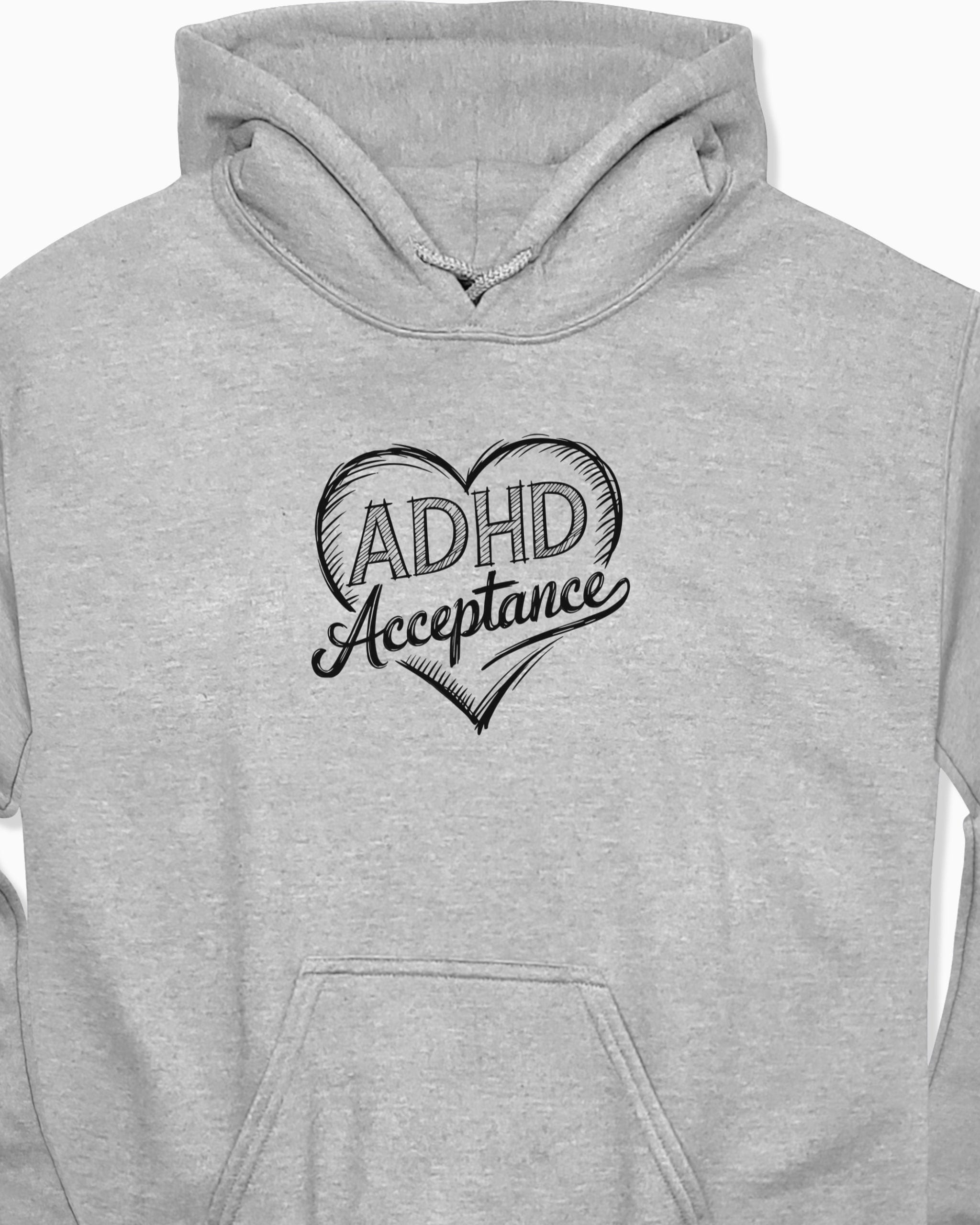 Autism Hoodie By Daily Bloom ADHD Acceptance Love Heart Sketch Hoodie