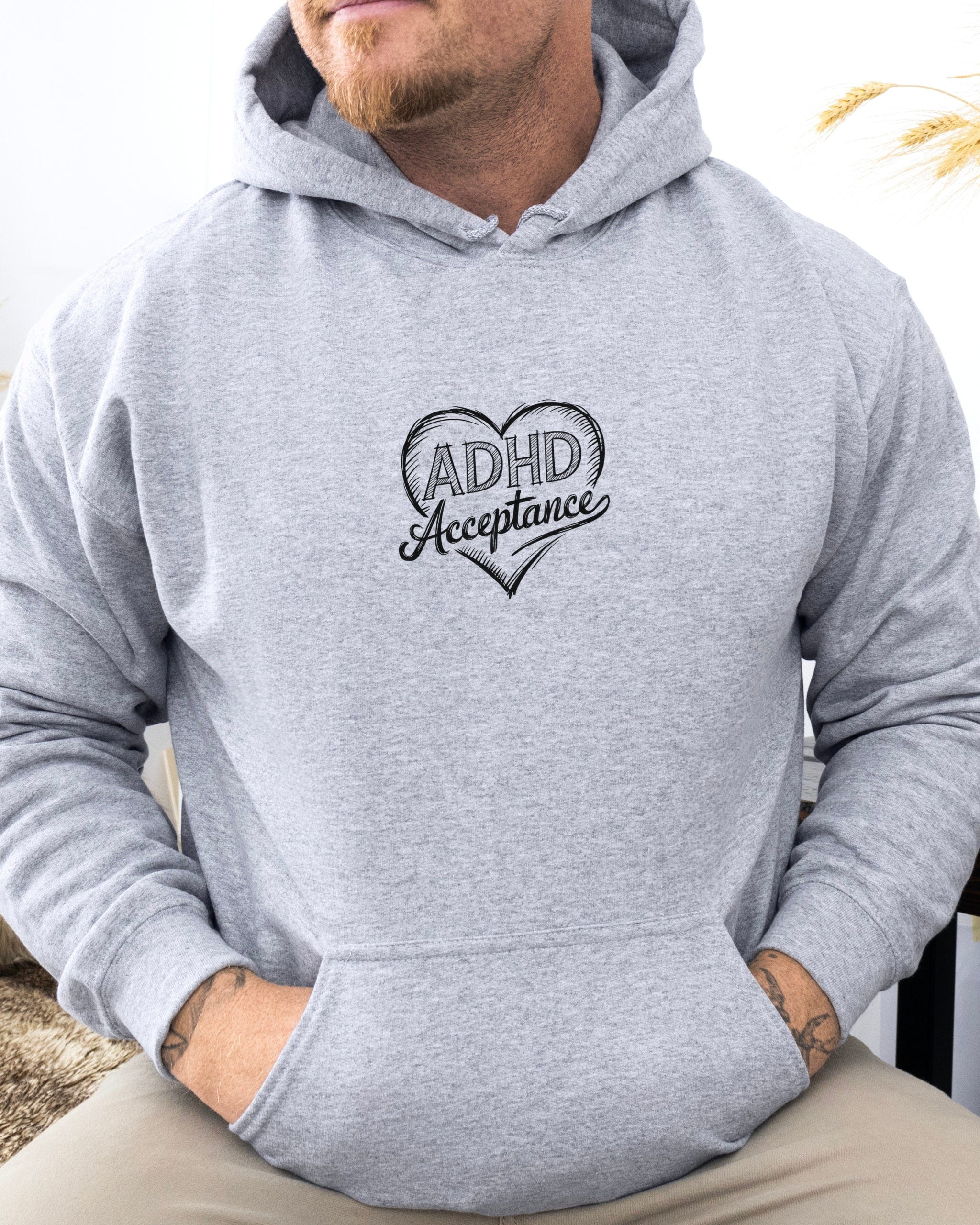 Autism Hoodie By Daily Bloom ADHD Acceptance Love Heart Sketch Hoodie