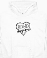 Autism Hoodie By Daily Bloom ADHD Acceptance Love Heart Sketch Hoodie