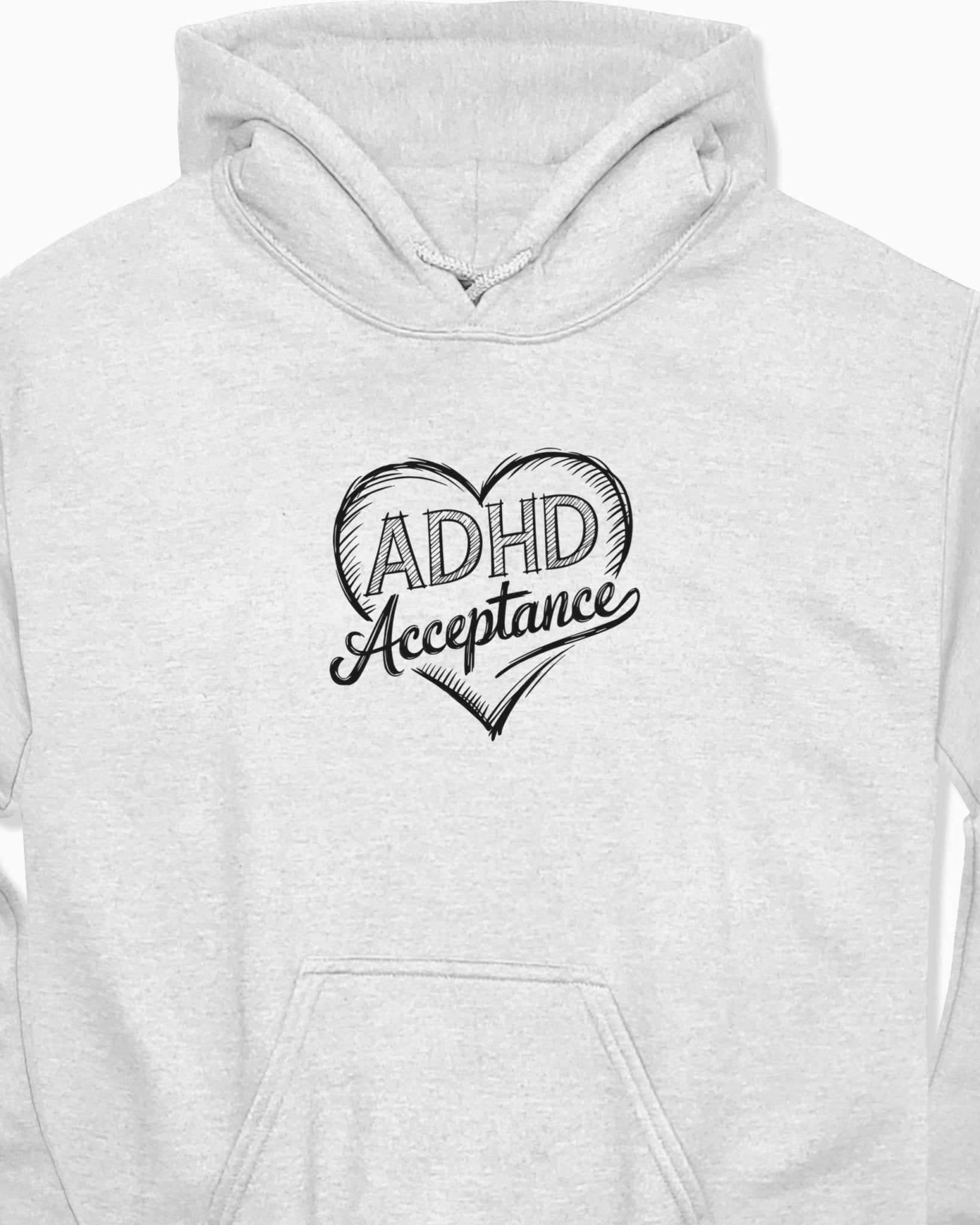Autism Hoodie - ADHD Acceptance Love Heart Sketch Hoodie - Daily Bloom