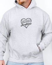 Autism Hoodie By Daily Bloom ADHD Acceptance Love Heart Sketch Hoodie