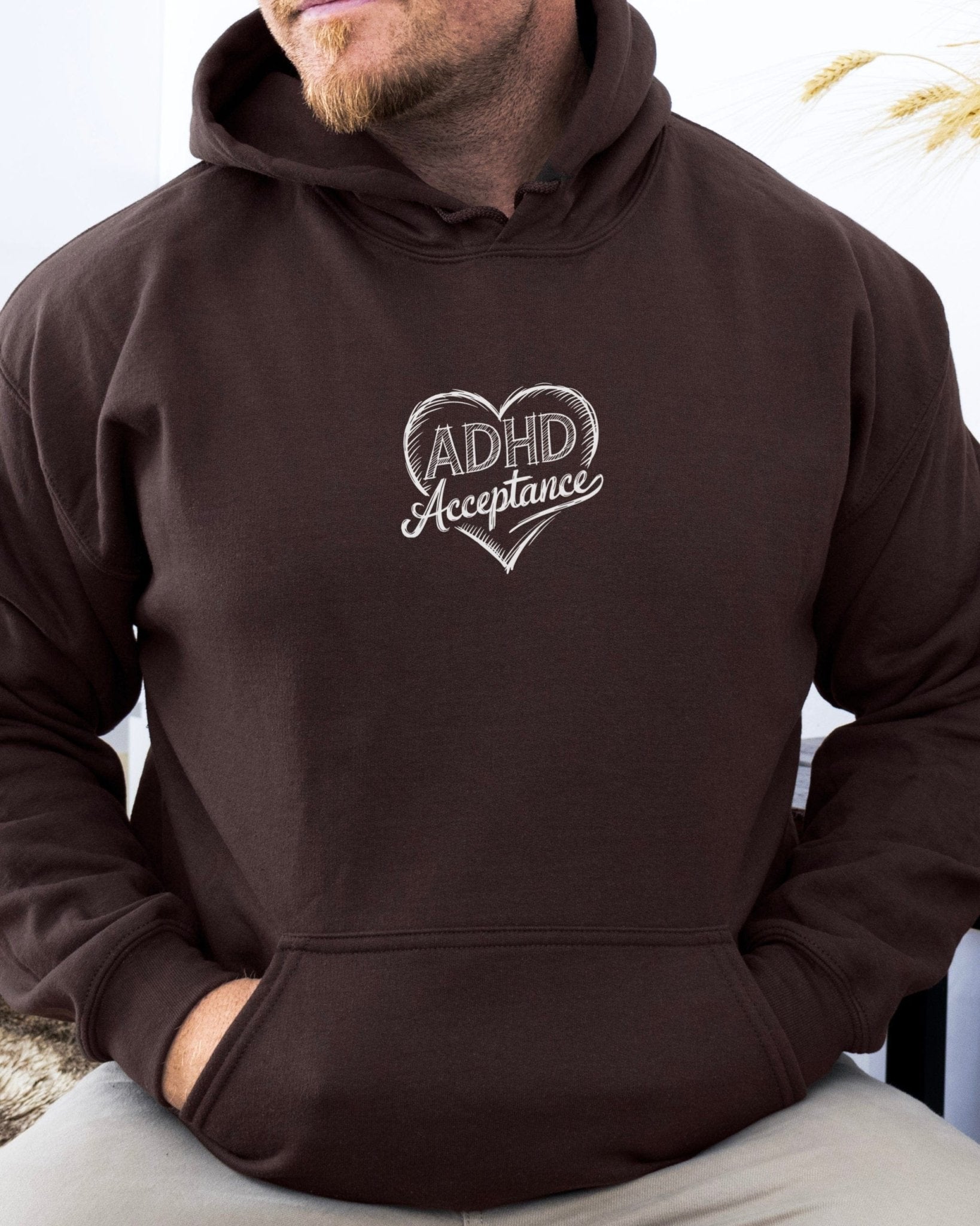 Autism Hoodie - ADHD Acceptance Love Heart Sketch Hoodie - Daily Bloom