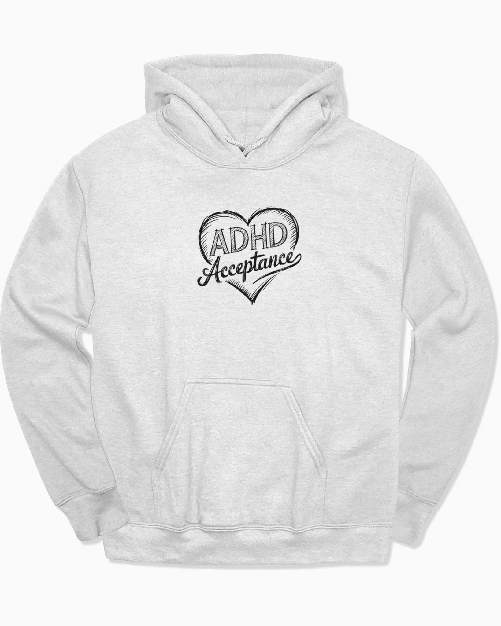 Autism Hoodie - ADHD Acceptance Love Heart Sketch Hoodie - Daily Bloom