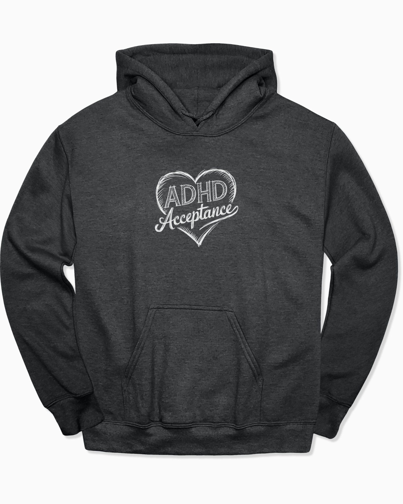 Autism Hoodie - ADHD Acceptance Love Heart Sketch Hoodie - Daily Bloom
