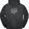 Autism Hoodie - ADHD Acceptance Love Heart Sketch Hoodie - Daily Bloom