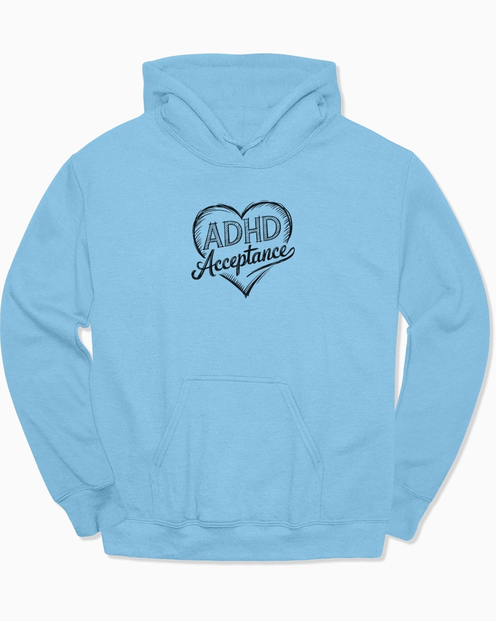 Autism Hoodie - ADHD Acceptance Love Heart Sketch Hoodie - Daily Bloom