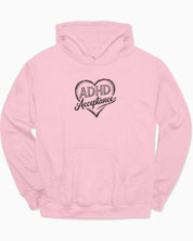 Autism Hoodie By Daily Bloom ADHD Acceptance Love Heart Sketch Hoodie Light Pink / S