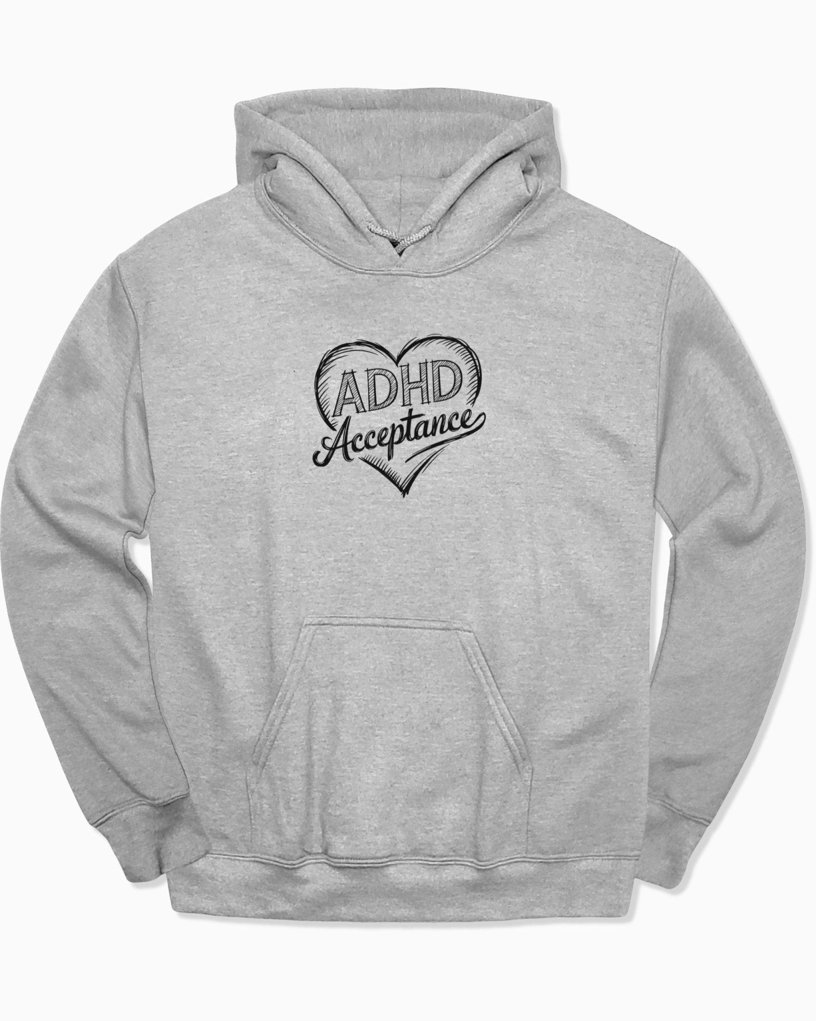 Autism Hoodie - ADHD Acceptance Love Heart Sketch Hoodie - Daily Bloom