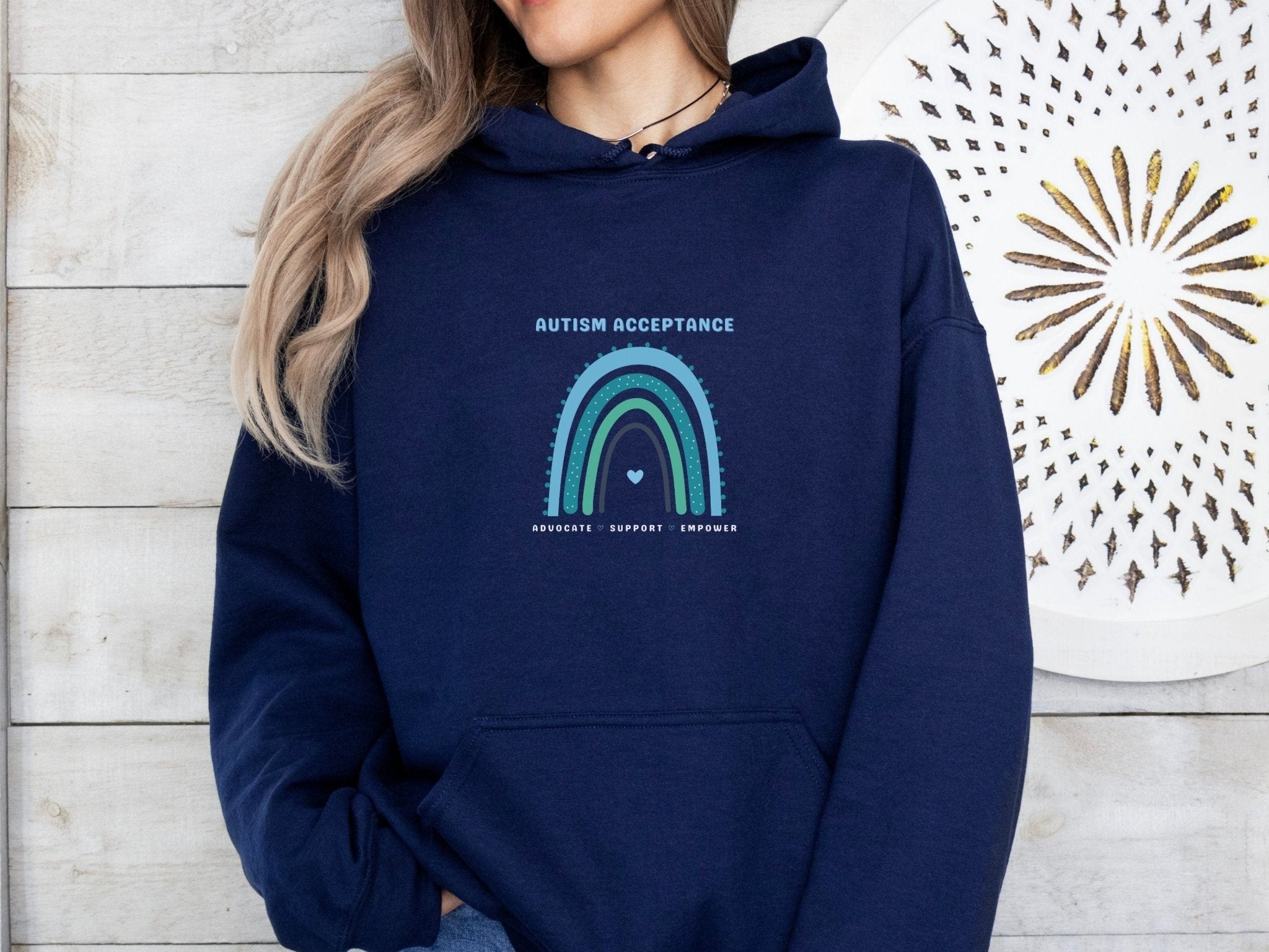 Autism Hoodie - Advocate Support Empower Autism Acceptance Rainbow Hoodie - Daily Bloom