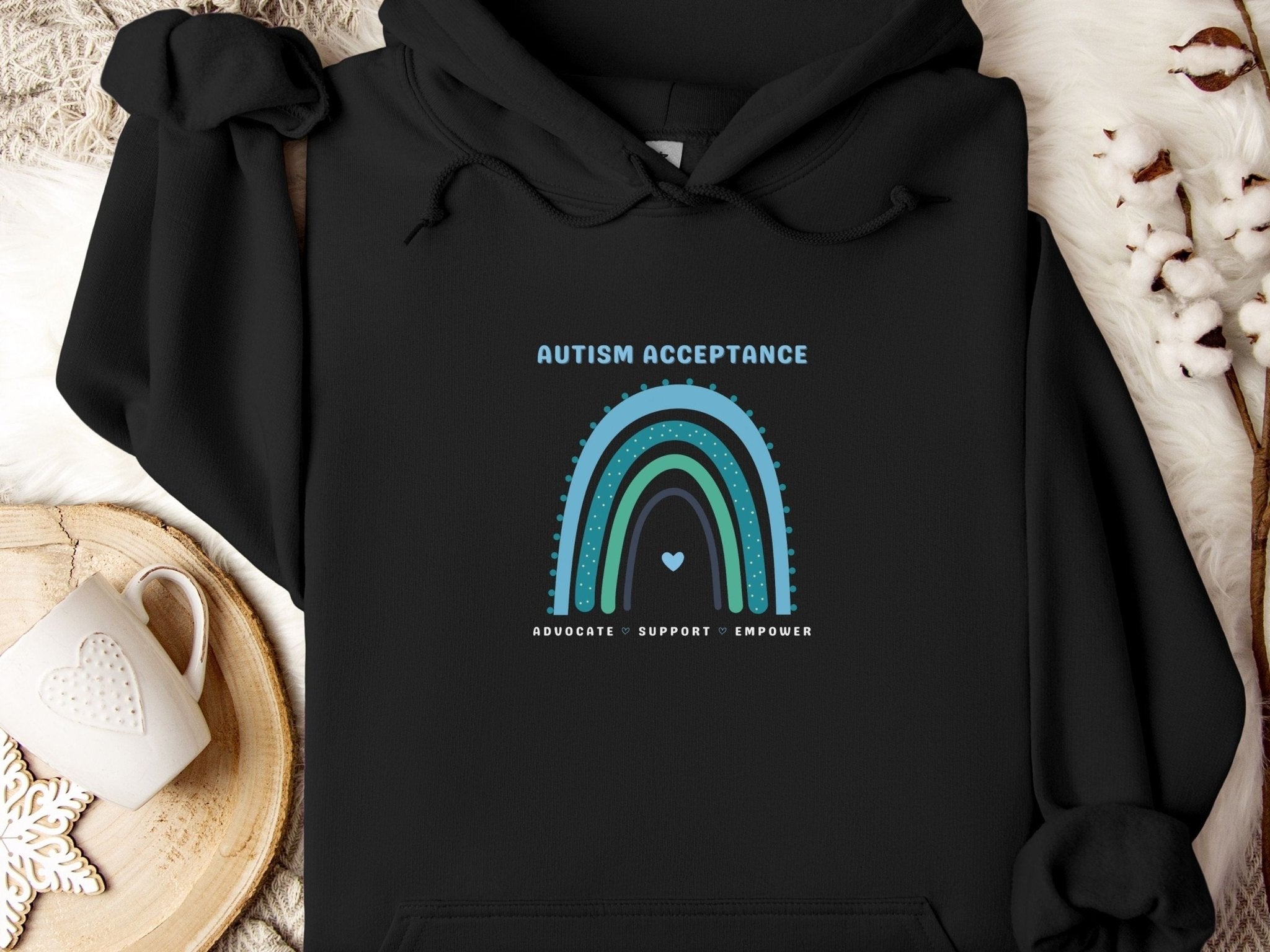 Autism Hoodie - Advocate Support Empower Autism Acceptance Rainbow Hoodie - Daily Bloom