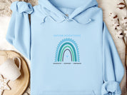 Advocate Support Empower Autism Acceptance Rainbow Hoodie-Light Blue-Neurodiversity, ADHD & Autism Awareness & Acceptance Hoodie by Daily Bloom