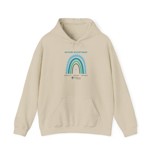 Advocate Support Empower Autism Acceptance Rainbow Hoodie - The Joshua School-S-Neurodiversity, ADHD & Autism Awareness & Acceptance by Daily Bloom
