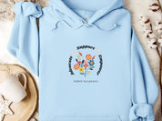 Advocate Support Empower Bunch of Flowers Hoodie-Light Blue-Neurodiversity, ADHD & Autism Awareness & Acceptance Hoodie by Daily Bloom
