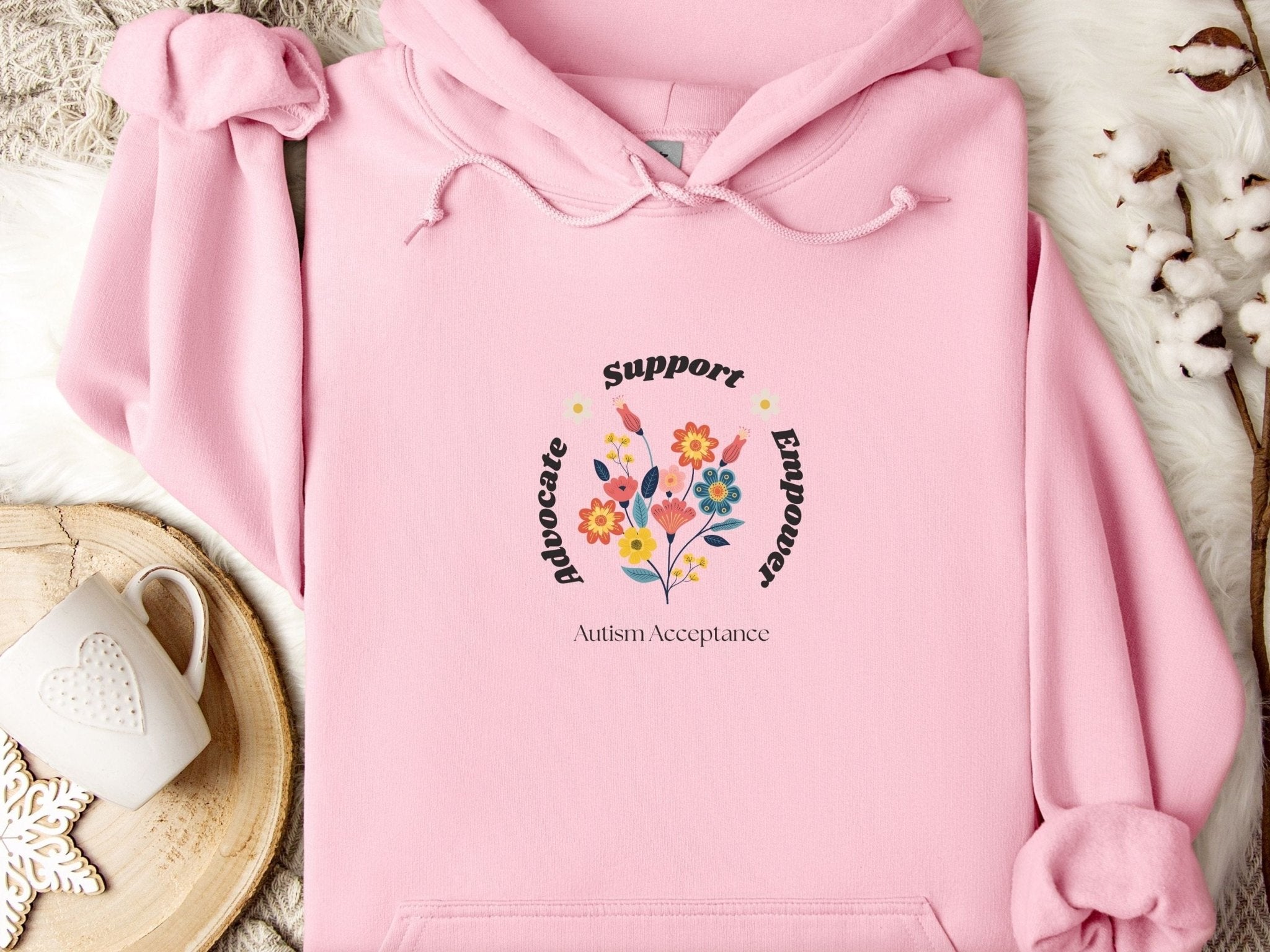 Autism Hoodie - Advocate Support Empower Bunch of Flowers Hoodie - Daily Bloom