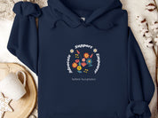 Advocate Support Empower Bunch of Flowers Hoodie-Navy-Neurodiversity, ADHD & Autism Awareness & Acceptance Hoodie by Daily Bloom