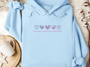 Advocate Support Empower Love Hearts Hoodie-Light Blue-Neurodiversity, ADHD & Autism Awareness & Acceptance Hoodie by Daily Bloom