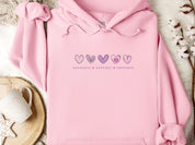 Advocate Support Empower Love Hearts Hoodie-Light Pink-Neurodiversity, ADHD & Autism Awareness & Acceptance Hoodie by Daily Bloom